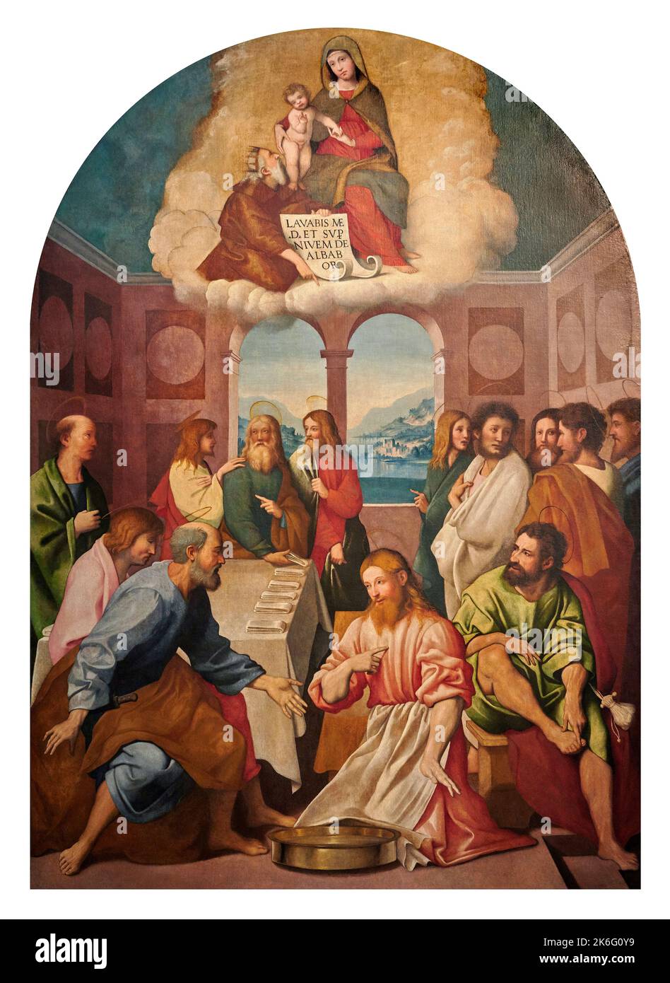 Lavanda dei piedi tempera su tavola Giovan Francesco Caroto 1530