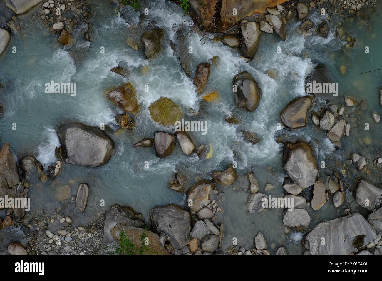 The river with rocks. View from a drone Stock Photo - Alamy