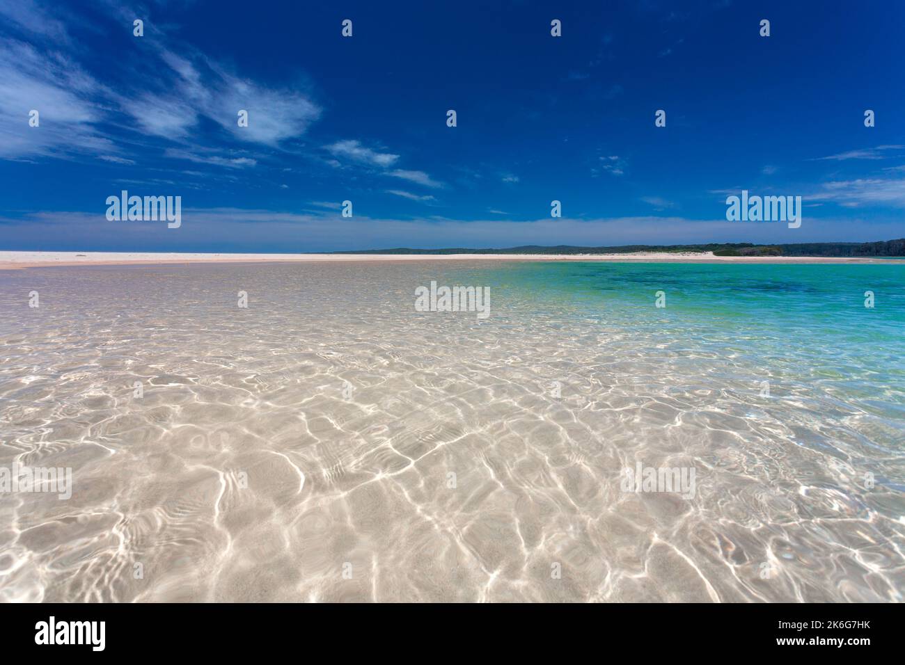 Pristine beaches with crystal clear waters of Australia Stock Photo