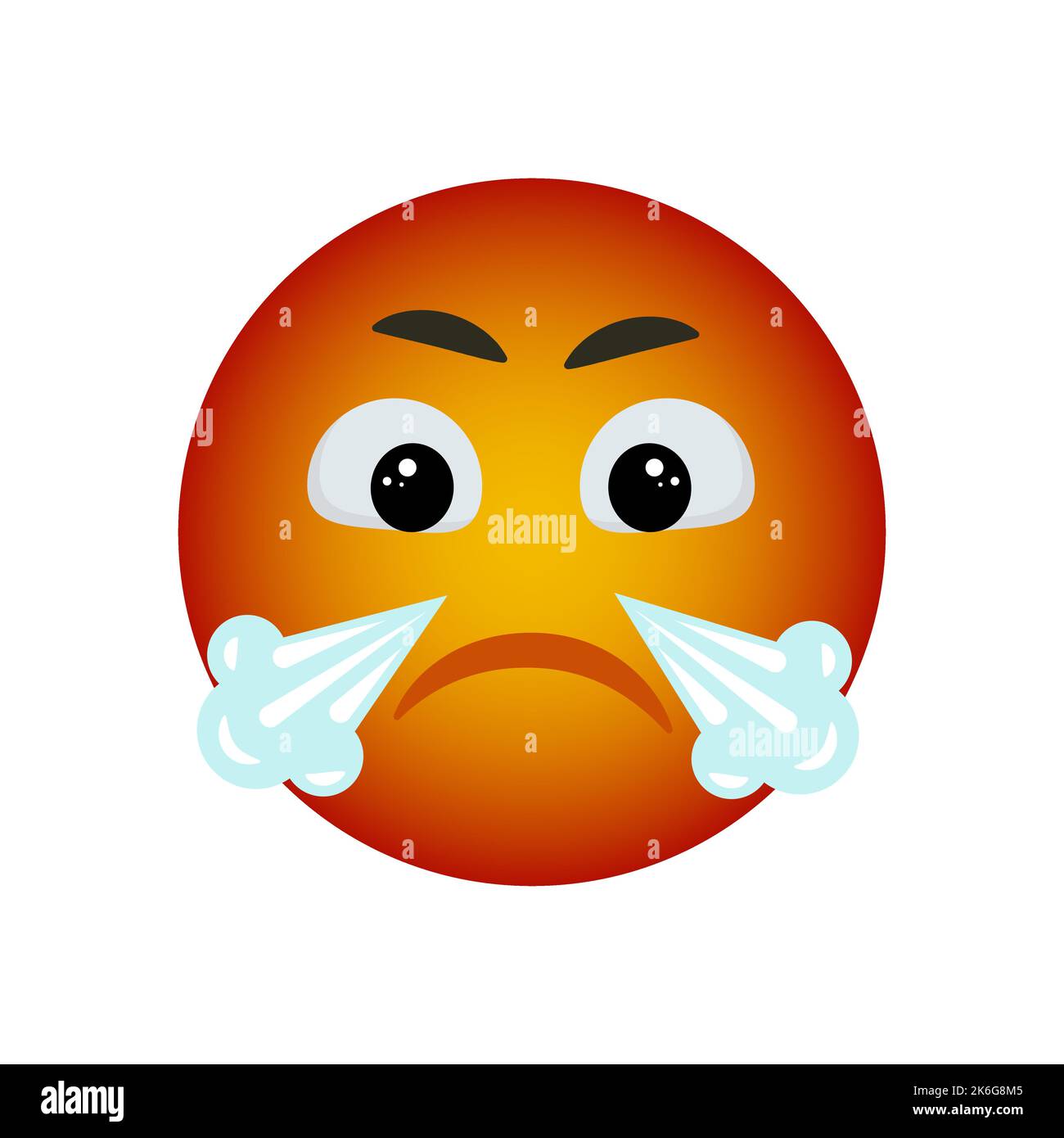 Smile cries big tears. Emoji reactions to messages for social networks