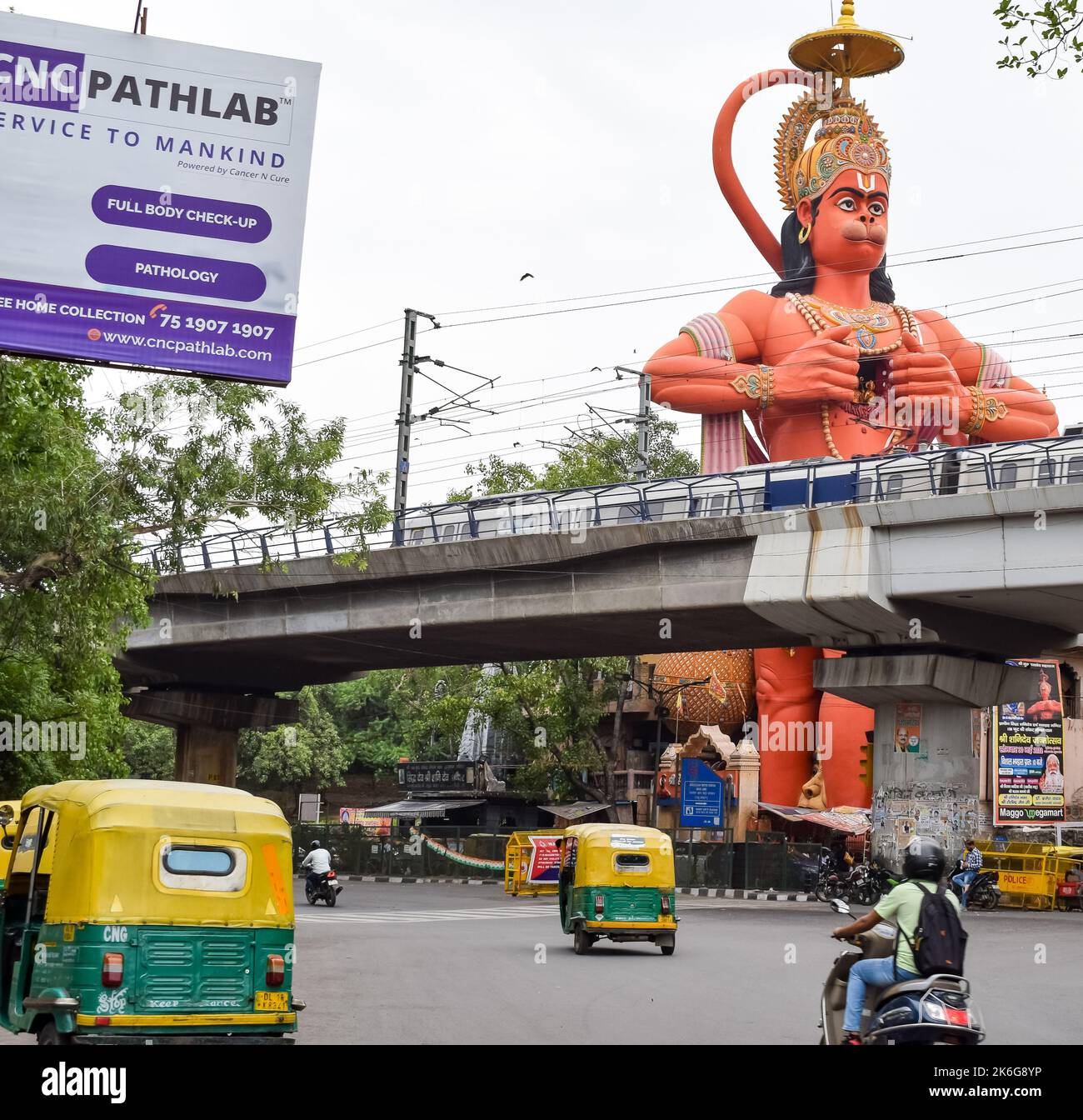 new-delhi-india-june-21-2022-big-statue-of-lord-hanuman-near-the