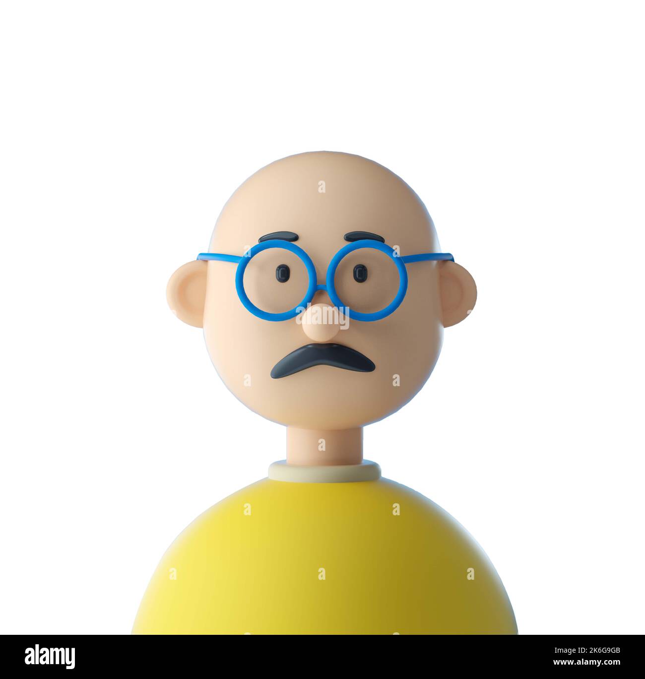 Cartoon man face mustache glasses hi-res stock photography and images -  Alamy