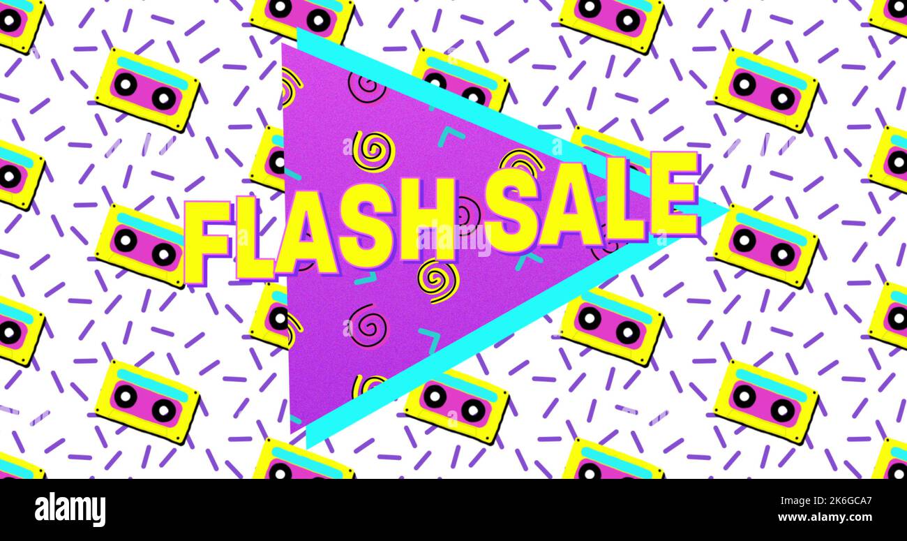 Image of Bold Flash Sale Advertisement in Retro Eighties Style ...