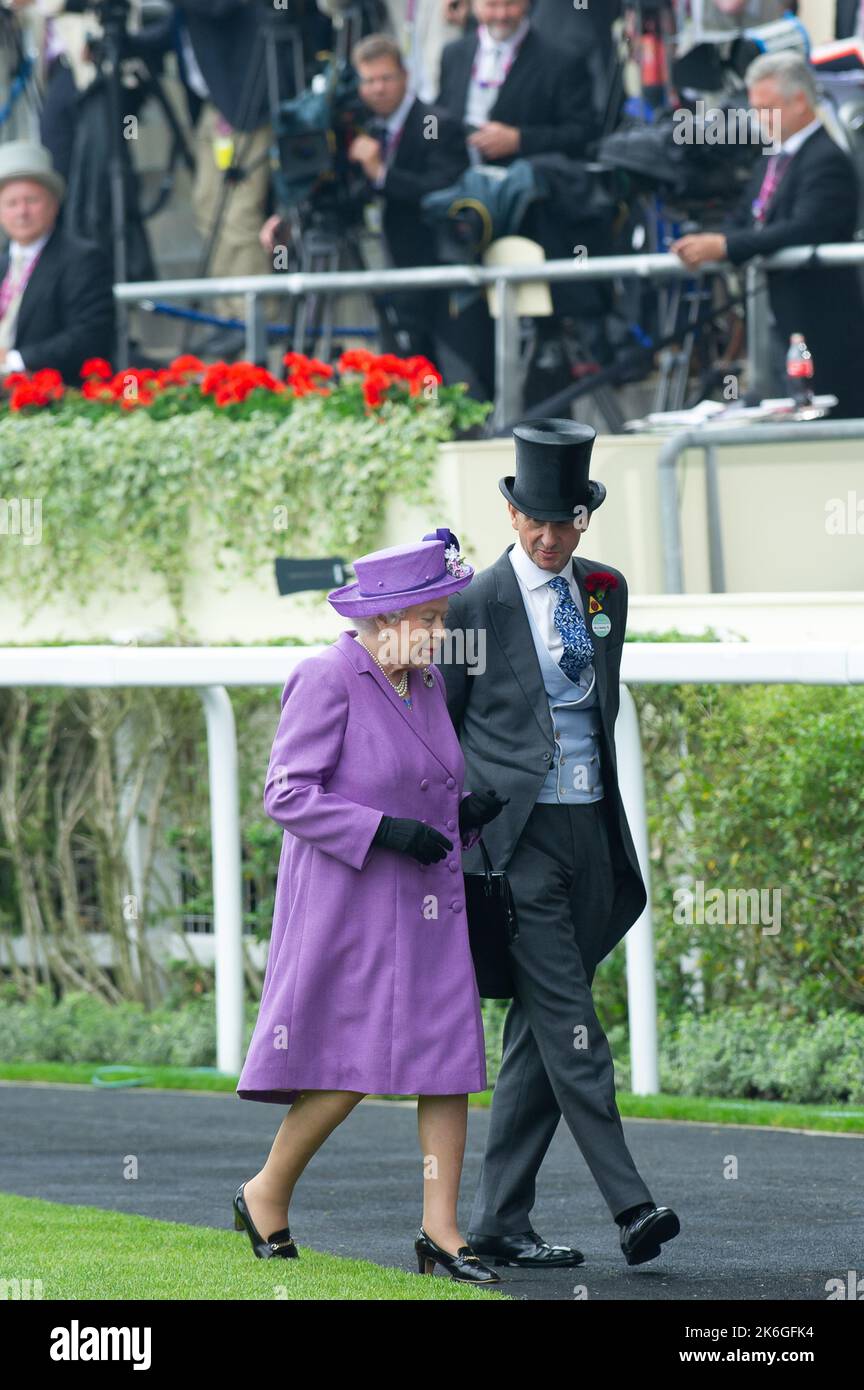 Ascot, Berkshire, UK. 20th June, 2013. Her Majesty the Queen with