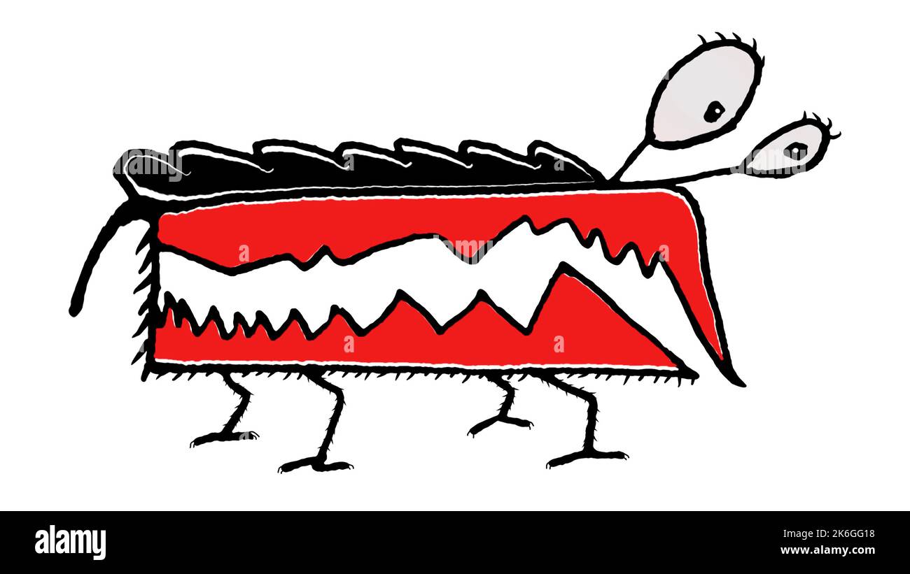 Side view long shot funny bug sketchy drawing Stock Photo Alamy