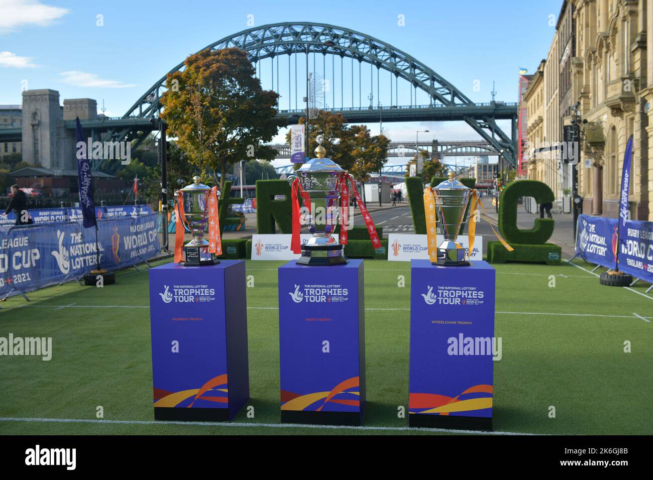 Newcastle's Quayside, UK, 14/10/2022 Rugby League World Cups 2021 on