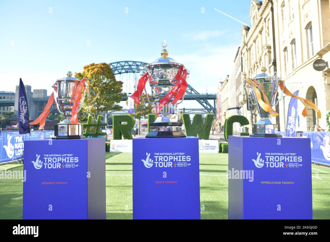 Newcastle's Quayside, UK, 14/10/2022 Rugby League World Cups 2021 on