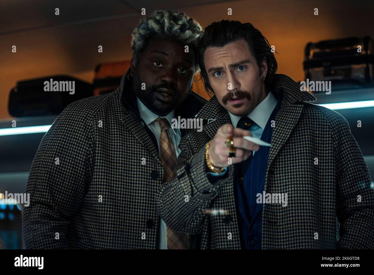 Bullet Train: starring Bryan Tyree Henry and Aaron Taylor-Johnson Stock Photo