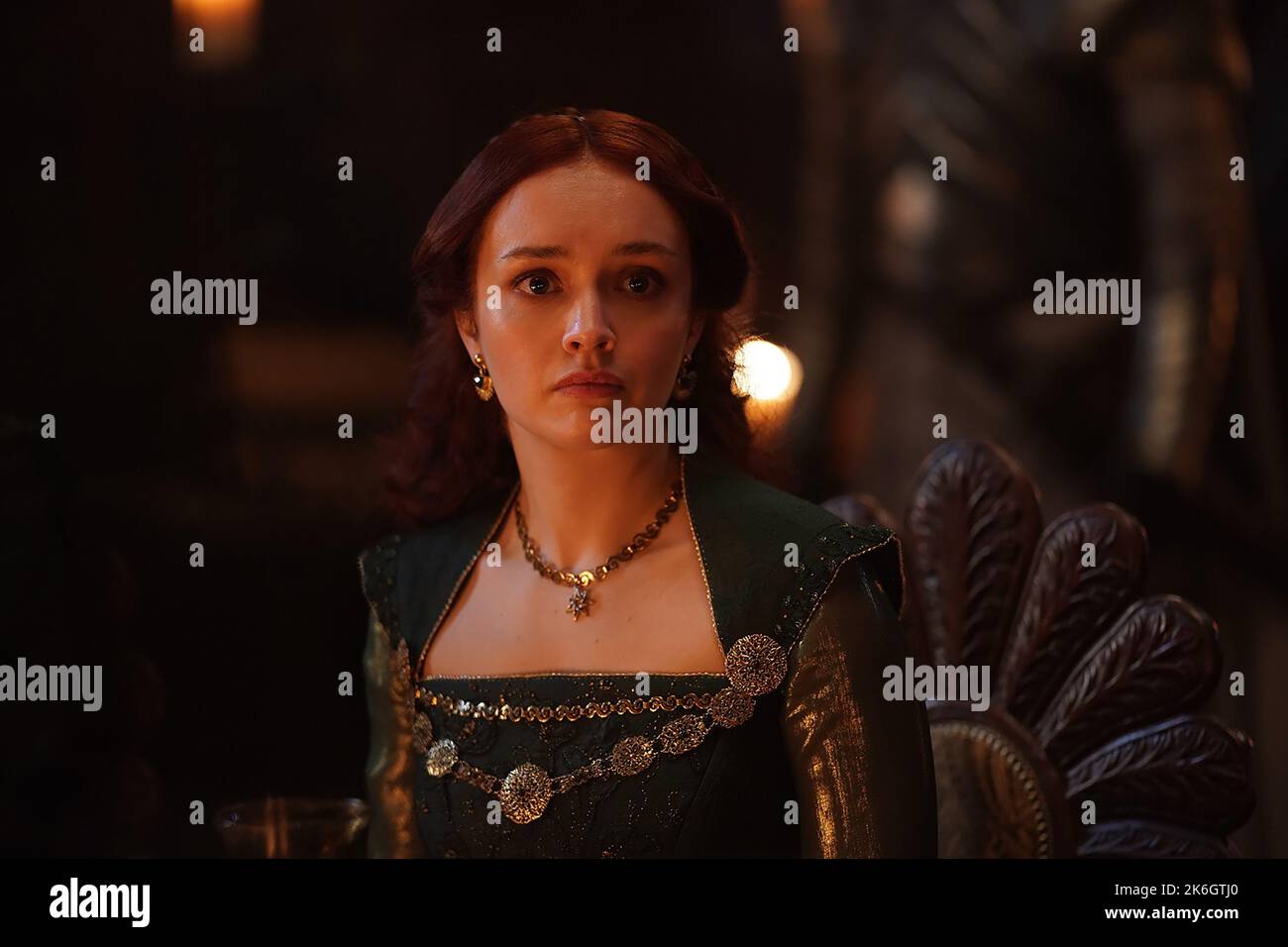 House of the Dragon (television series), starring Olivia Cooke as Lady Alicent Hightower Stock Photo