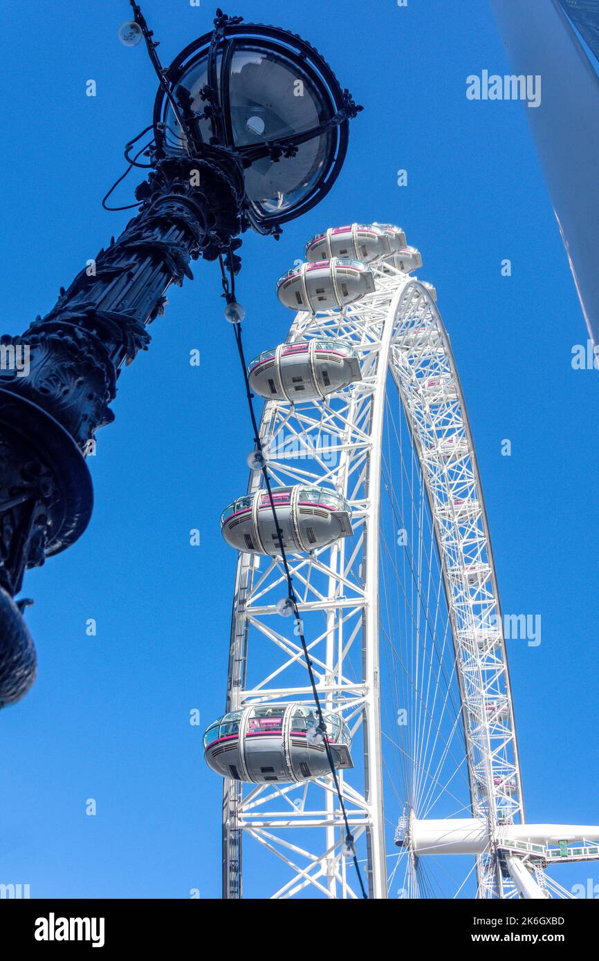 London Eye (Millennium Wheel), South Bank, London Borough of Lambeth, Greater London, England, United Kingdom Stock Photo