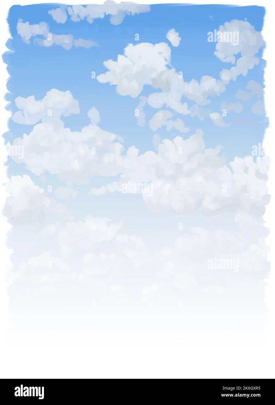 Blue painted background sky Cut Out Stock Images & Pictures - Alamy