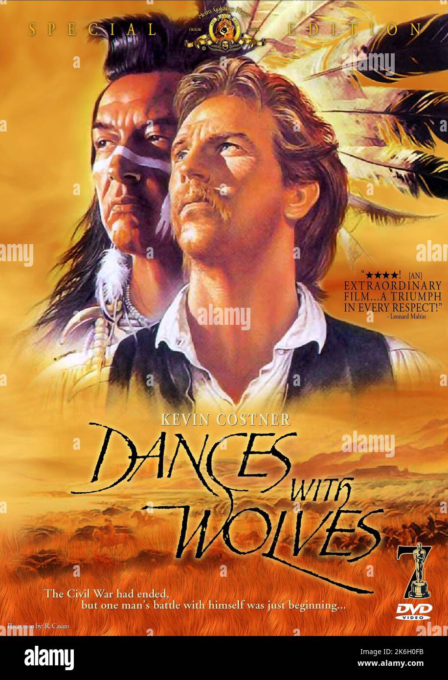 Dances With Wolves 1990 Graham Greene & Kevin Costner Stock Photo