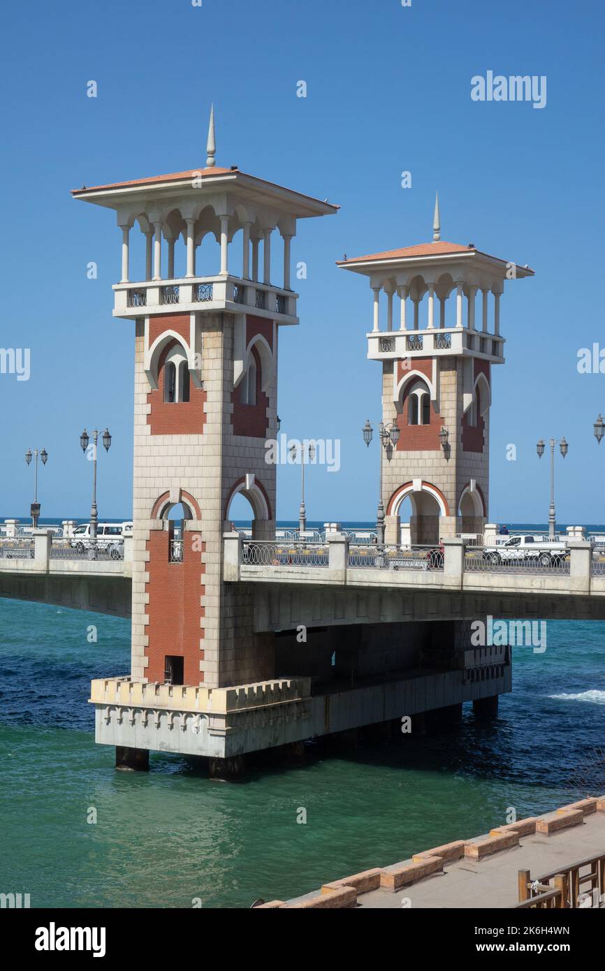 Egypt, Alexandria, Stanley bridge Stock Photo