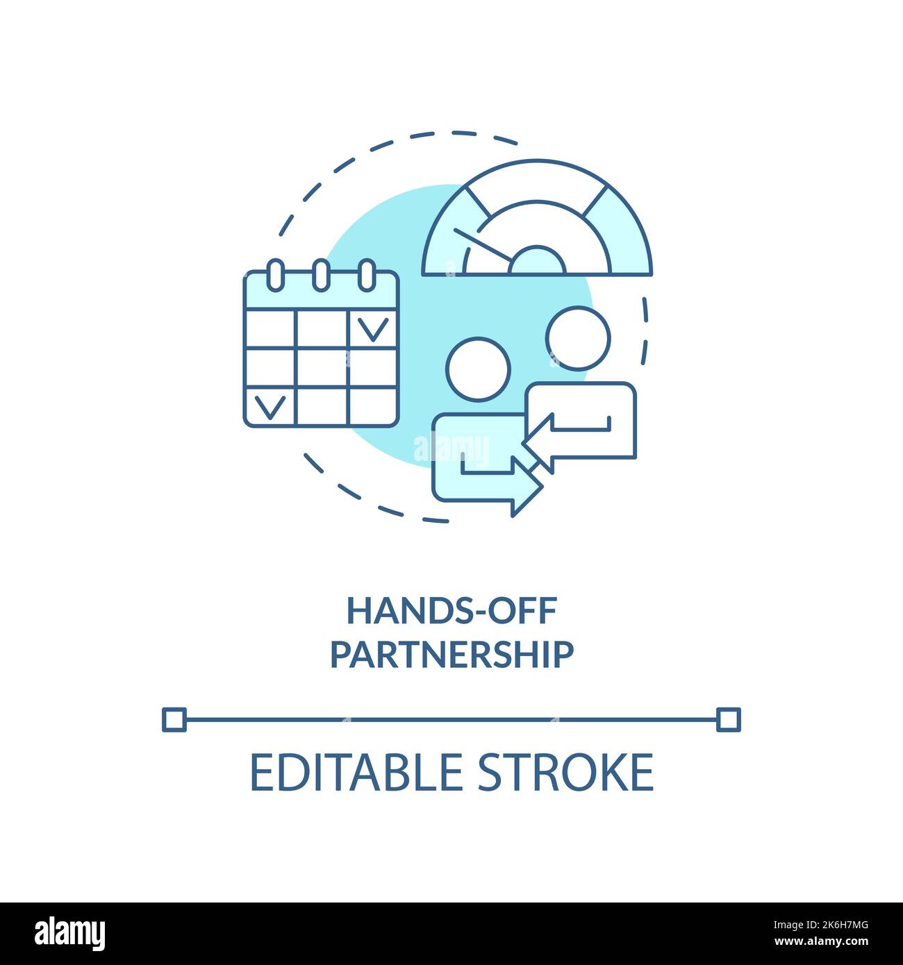 Hands off partnership turquoise concept icon Stock Vector Image & Art ...