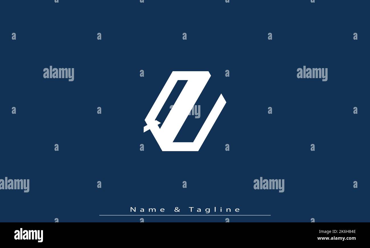 Alphabet letters Initials Monogram logo QU , UQ Stock Vector