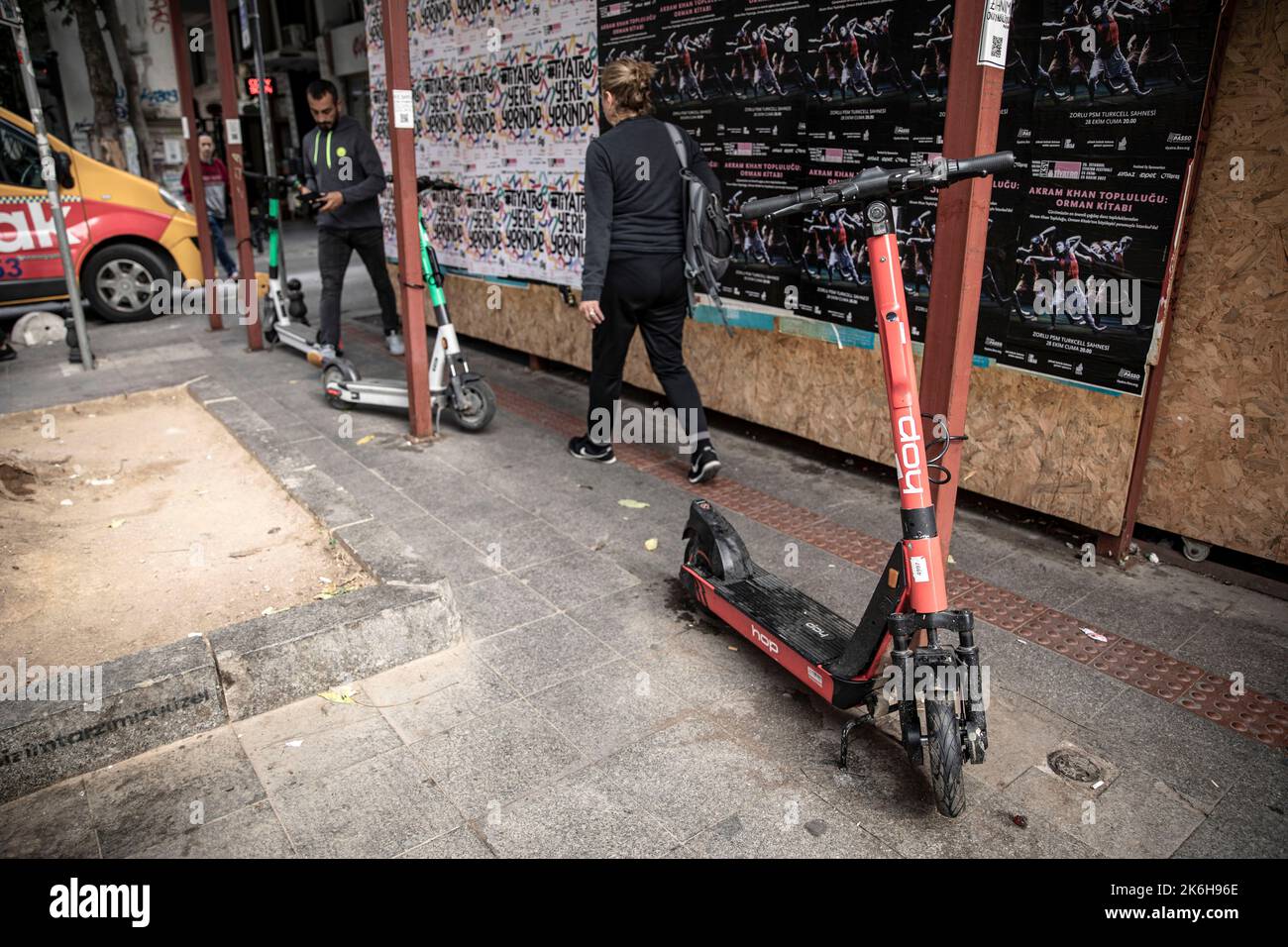 Istanbul, Turkey. 14th Oct, 2022. A scooter seen parked along the