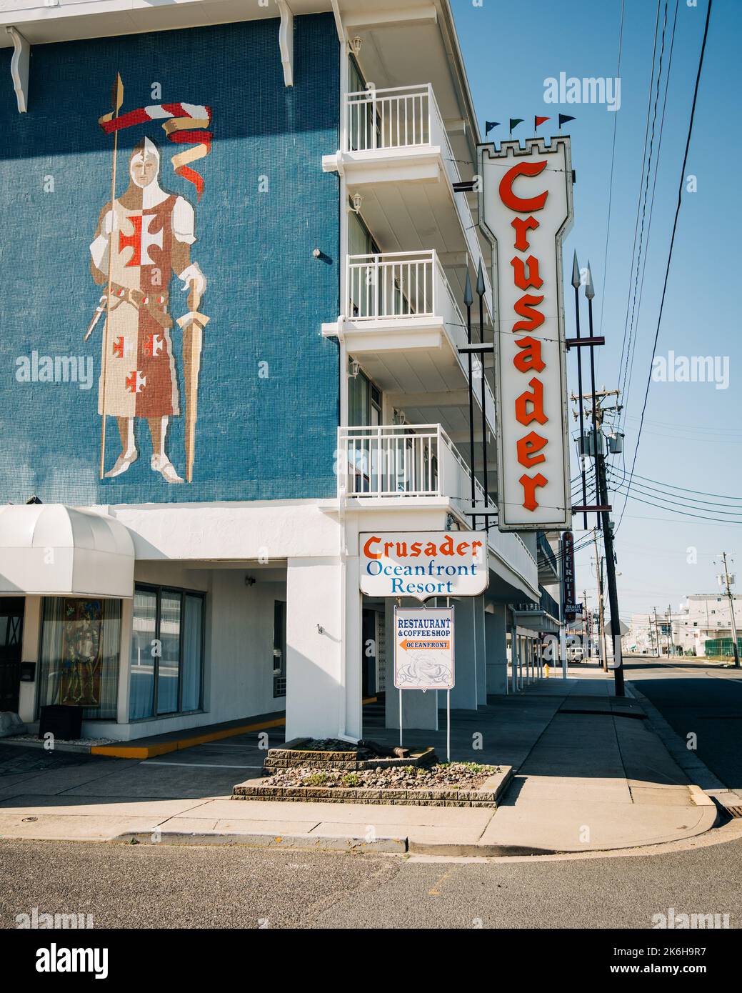 Crusader oceanfront resort and restaurant hires stock photography and