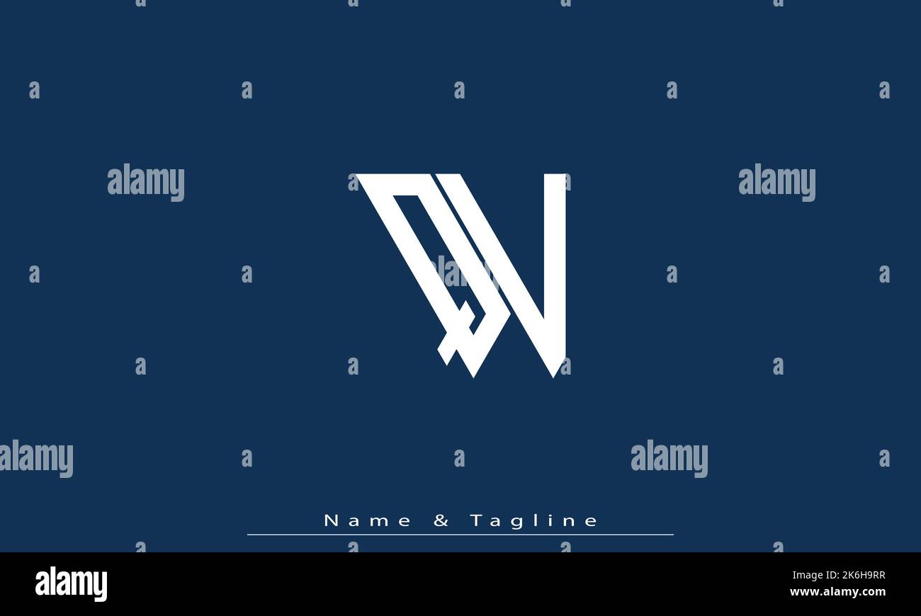 Alphabet letters Initials Monogram logo QV , VQ Stock Vector