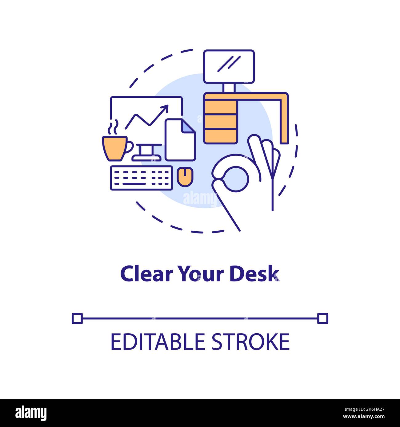 Clear your desk concept icon Stock Vector Image & Art Alamy