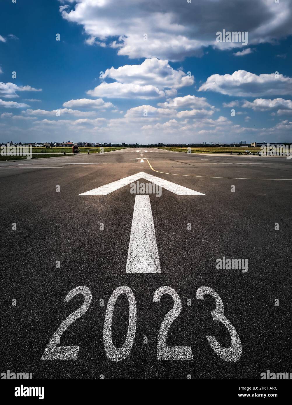 New Year 2023 - concept of planning and challenge, business strategy, opportunity ,hope, new life change Stock Photo