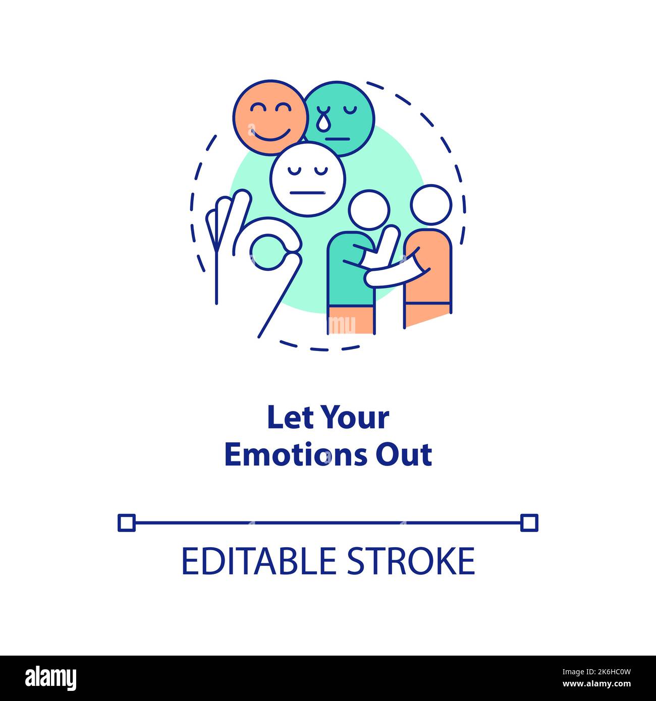 Let your emotions out concept icon Stock Vector Image & Art - Alamy