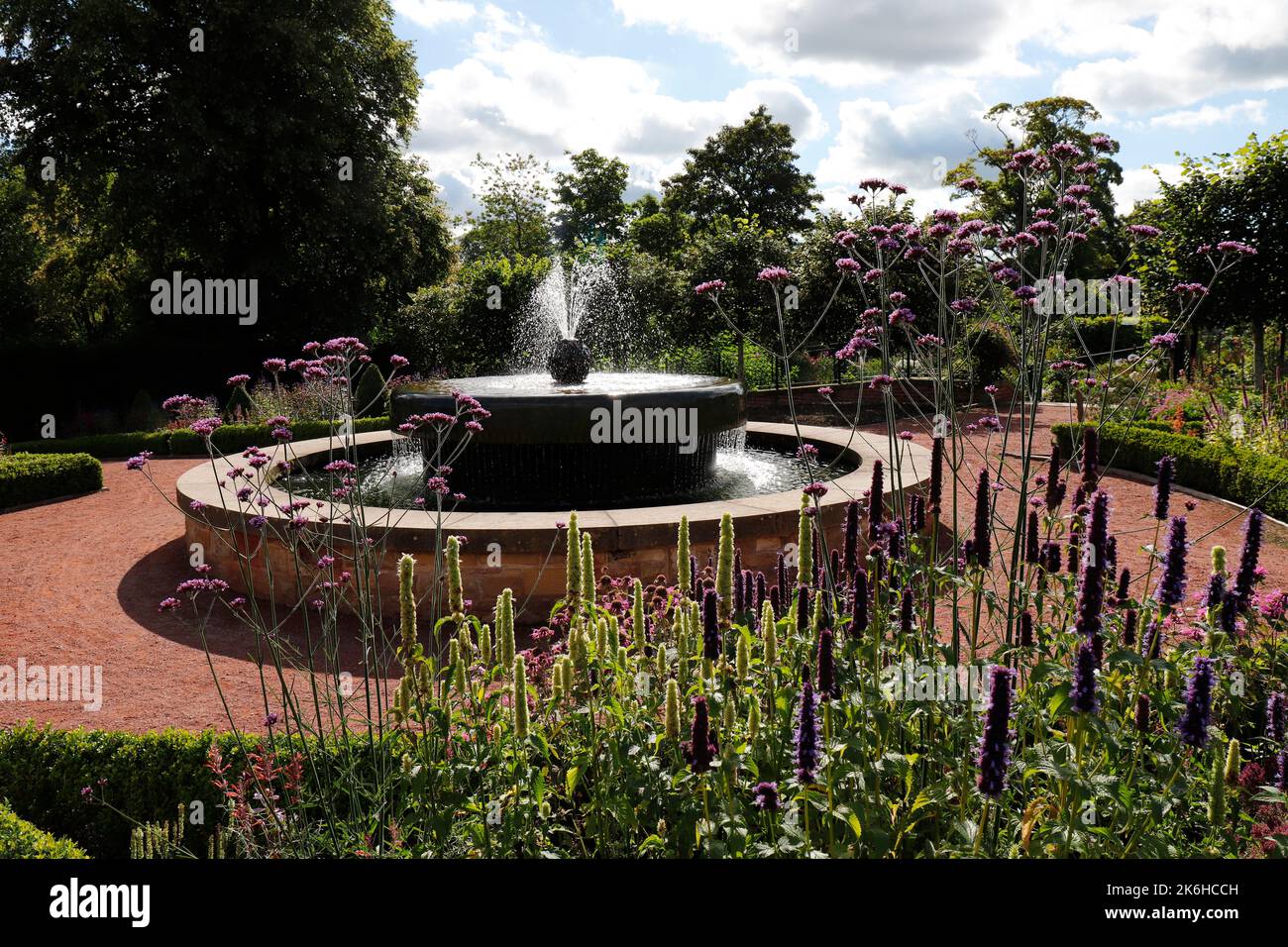 Water Fountain in The Queen Elizabeth walled garden at Dumfries House