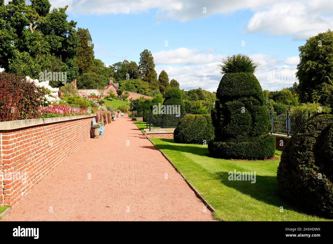 The walled garden at Dumfries House, in Ayrshire, Scotland Stock Photo