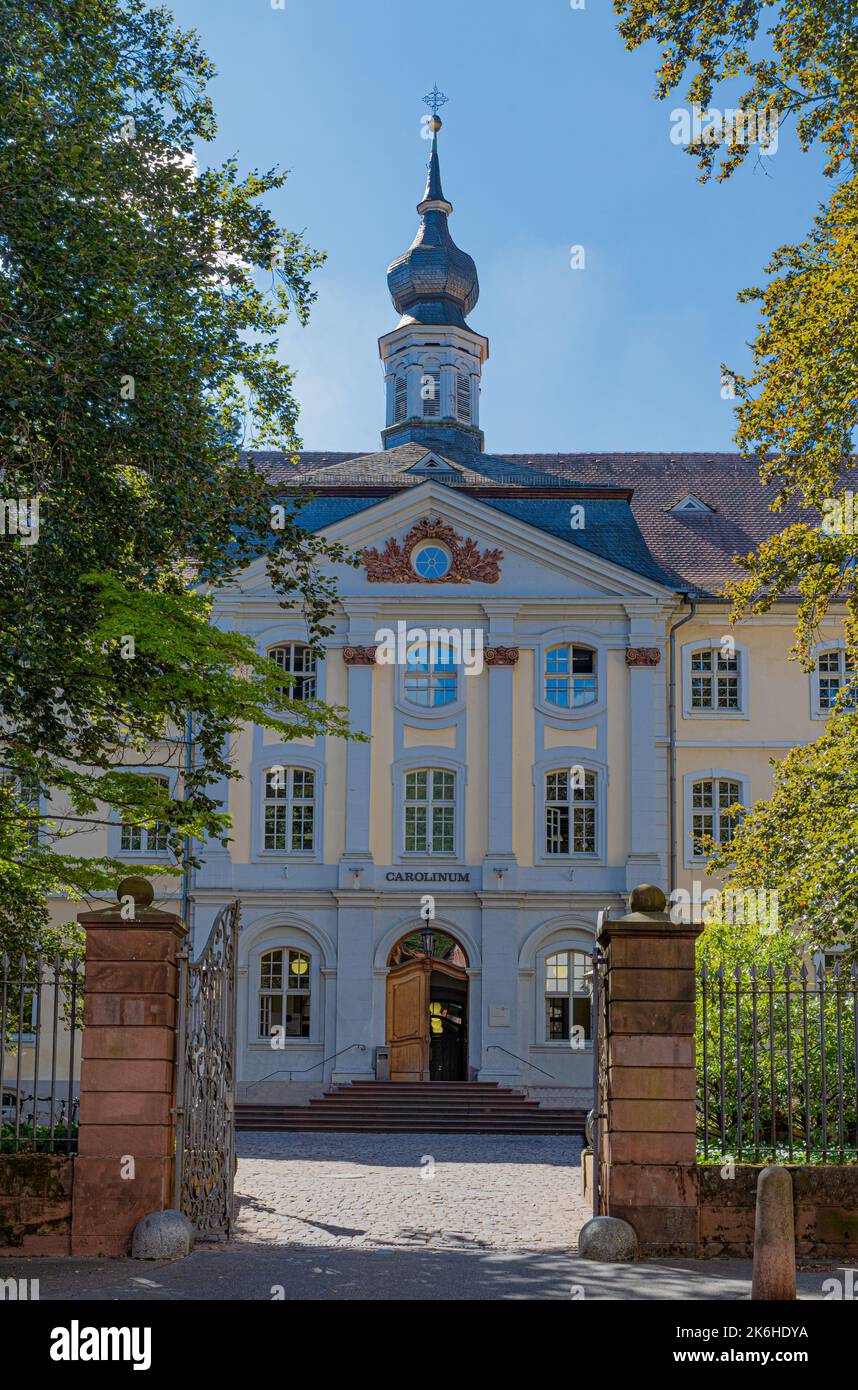 The Carolinum, the main administration building of The Ruprecht-Karls-University, Heidelberg. Baden Wuerttemberg, Germany, Europe Stock Photo