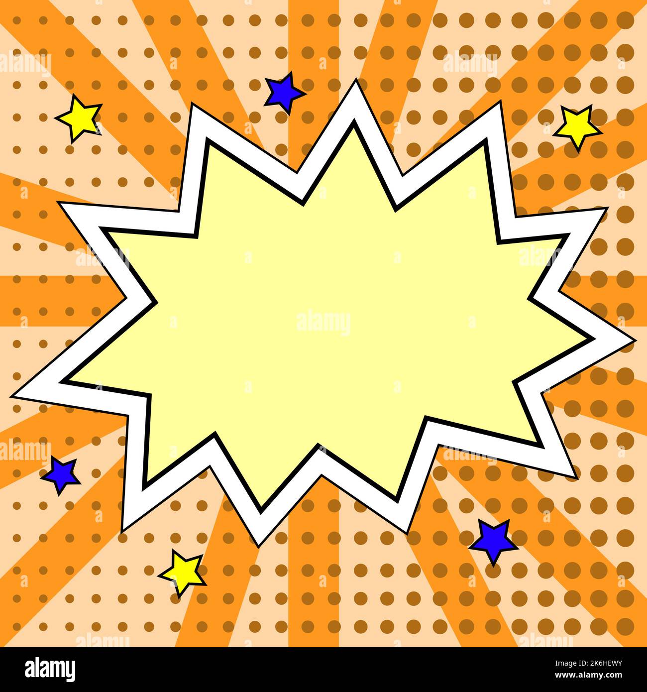 Comic Blank Speech Bubble With Copy Space Over Circular Color ...