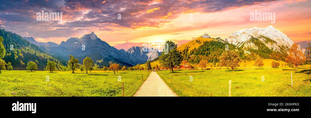 Beautiful Engalm in Hinterriss, Austria Stock Photo