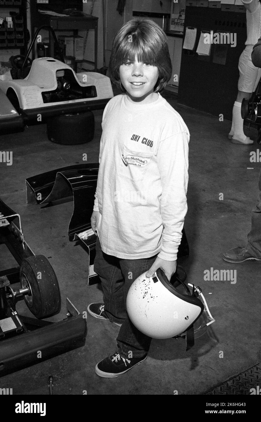 Adam Rich at Jason Bateman's 13th birthday at Malibu Grand Prix in ...