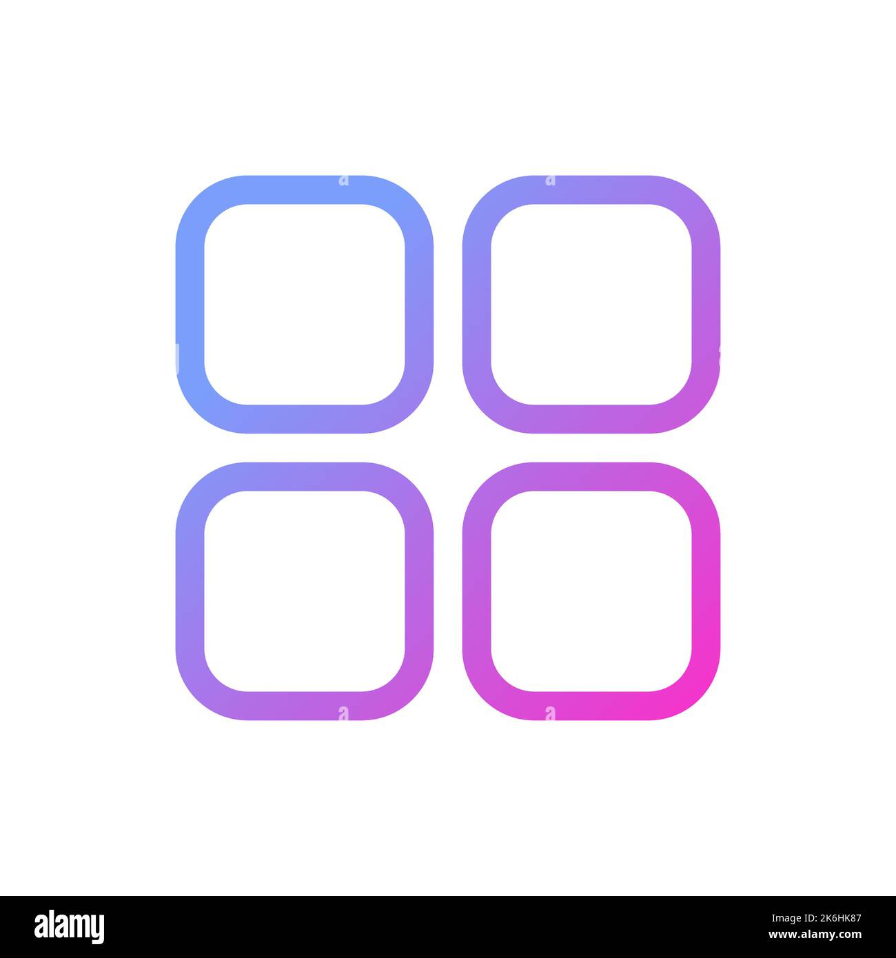 Mobile app menu pixel perfect gradient linear ui icon Stock Vector ...