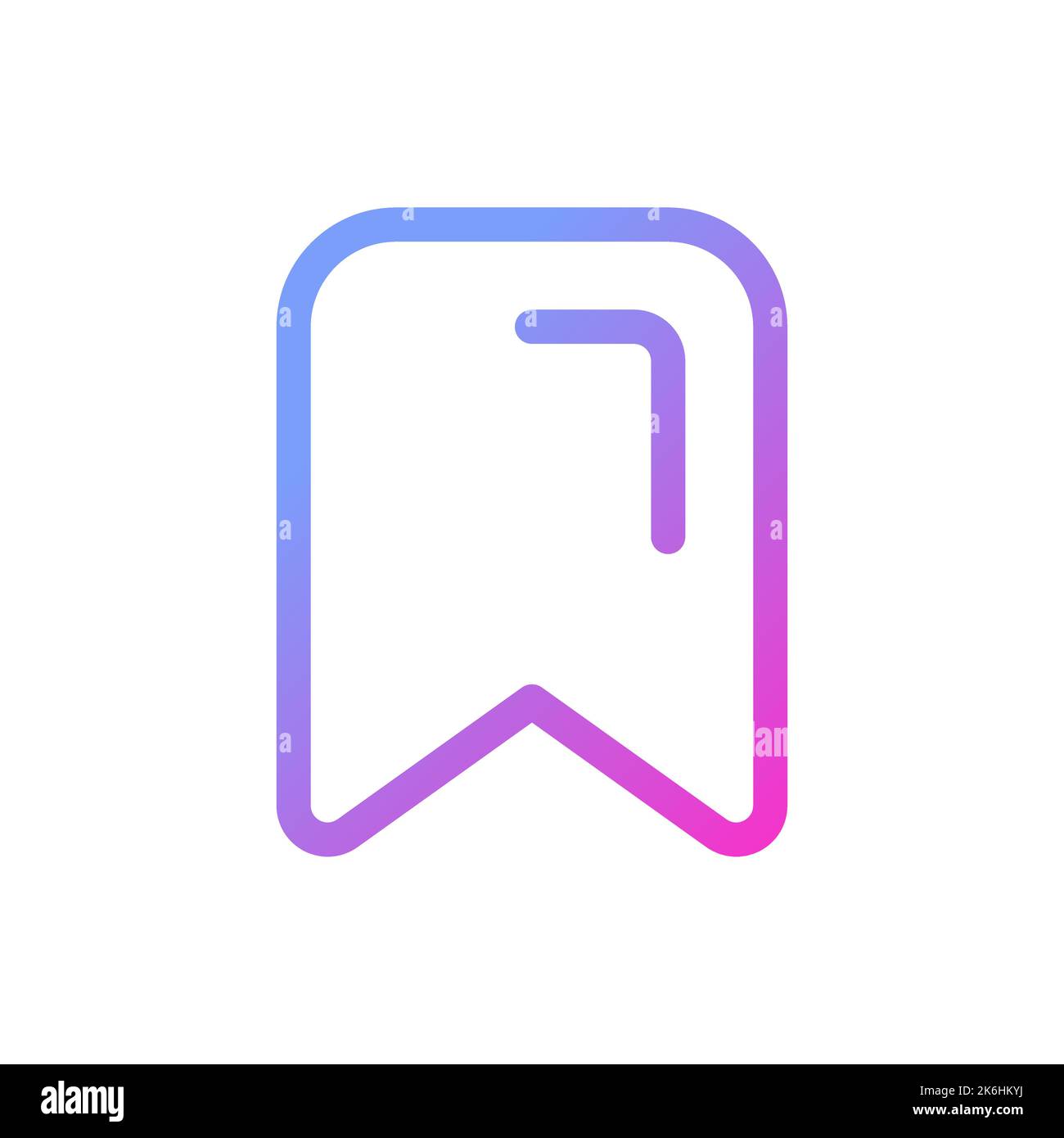 Marked content pixel perfect gradient linear ui icon Stock Vector