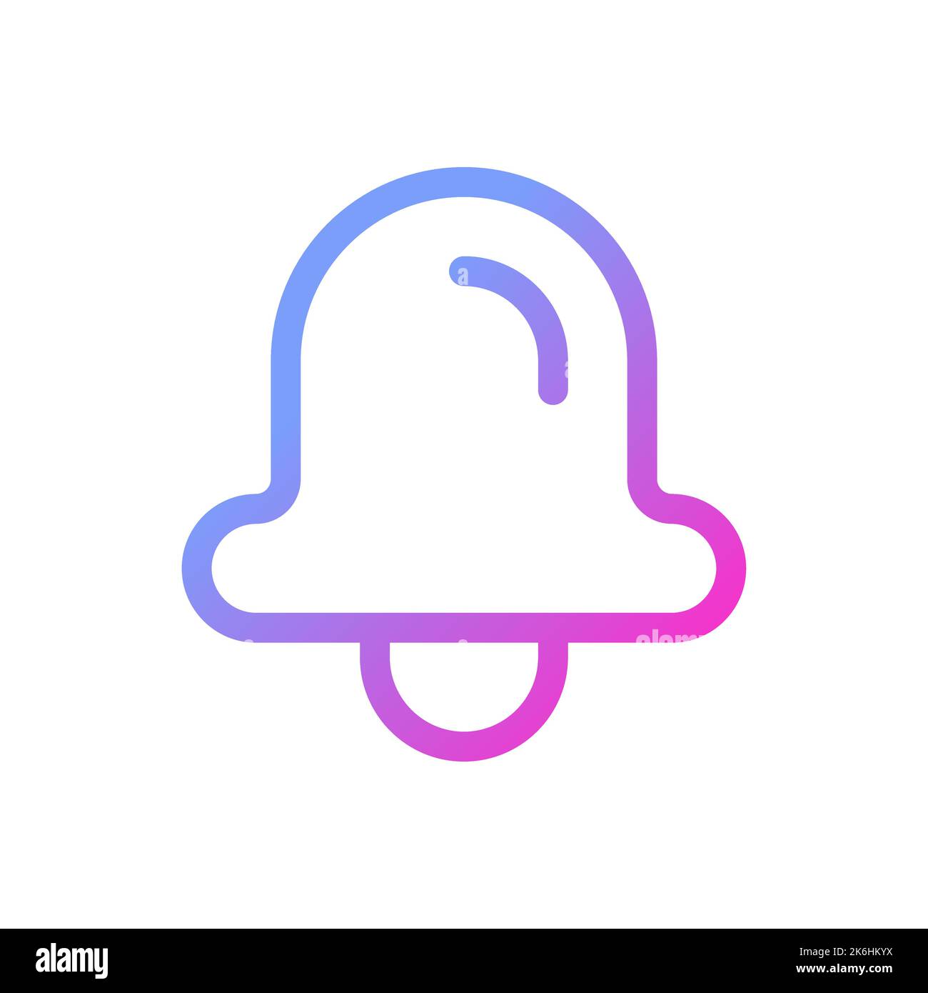 Bell pixel perfect gradient linear ui icon Stock Vector