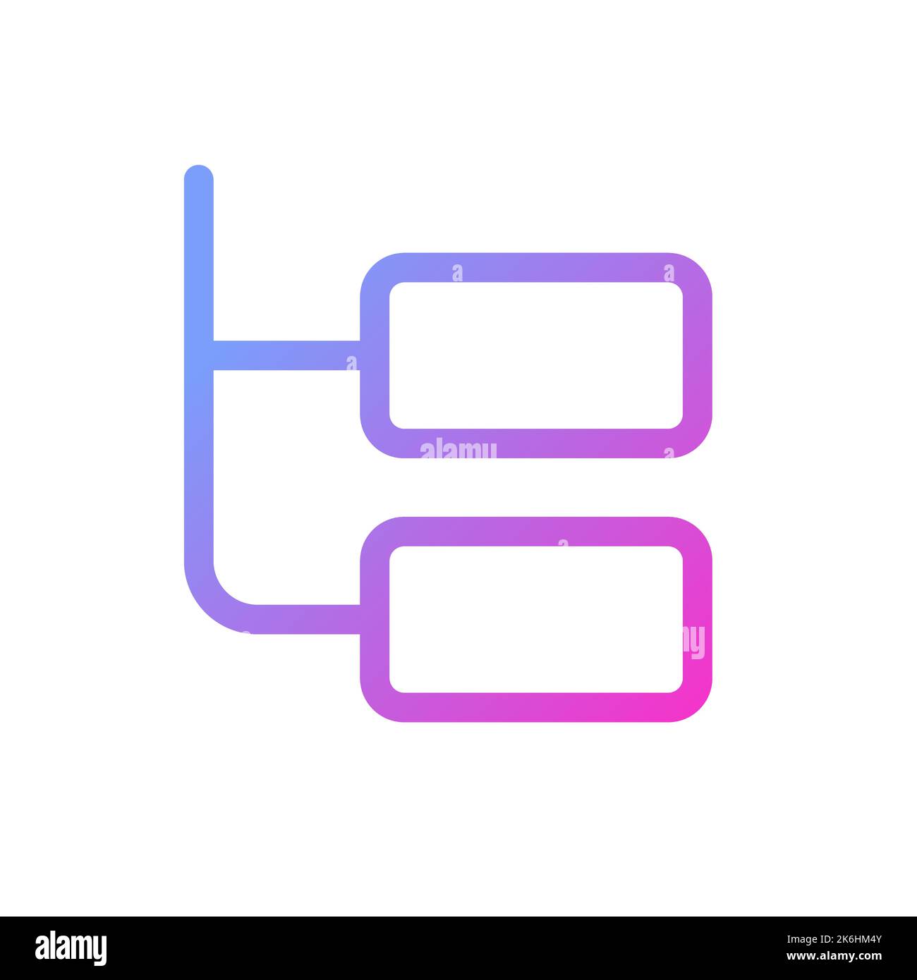 Online chat thread pixel perfect gradient linear ui icon Stock Vector