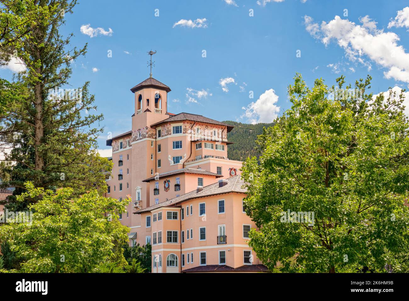 Colorado Springs, CO - July 8, 2022: The Broadmoor is a Forbes Five-Star and AAA Five-Diamond destination resort. Stock Photo