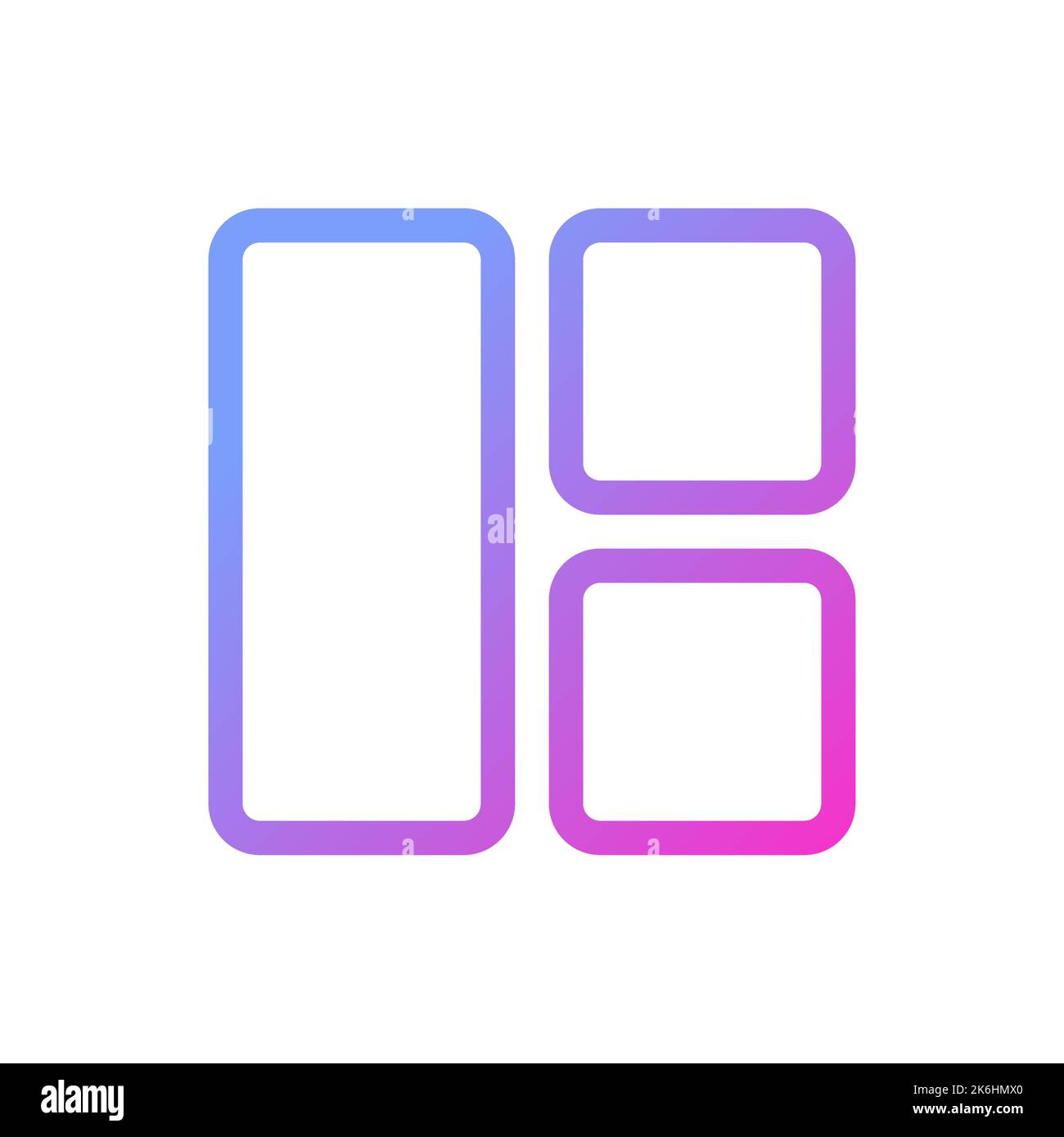 Content arrangement pixel perfect gradient linear ui icon Stock Vector ...