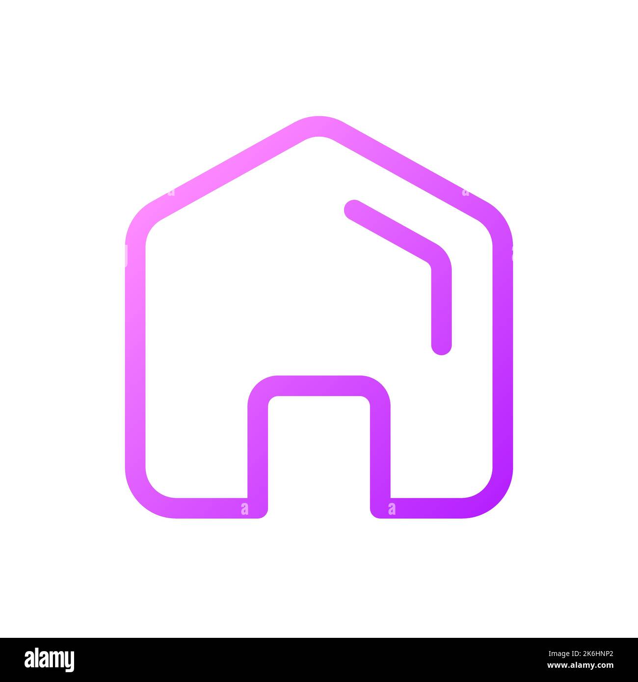 Home pixel perfect gradient linear ui icon Stock Vector