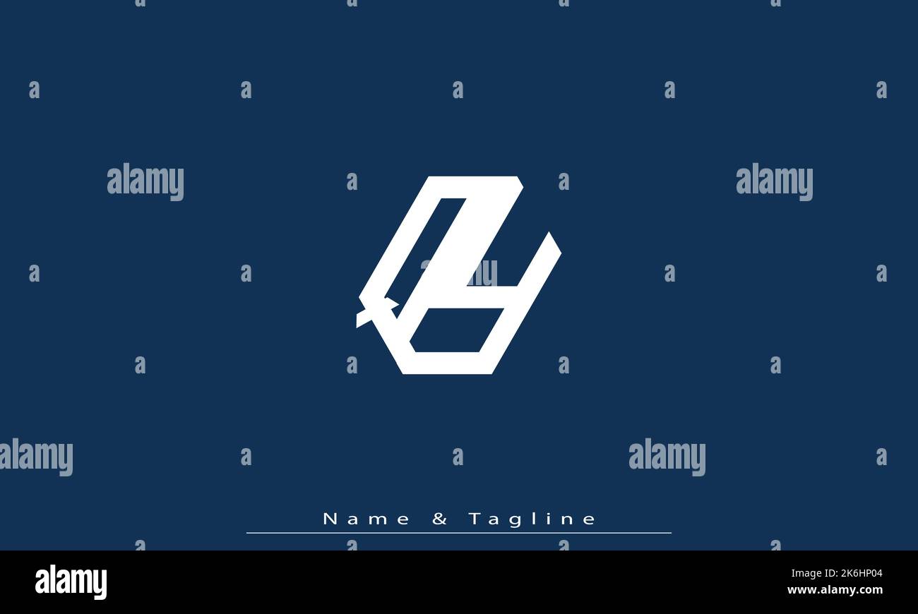 Alphabet letters Initials Monogram logo QY , YQ Stock Vector