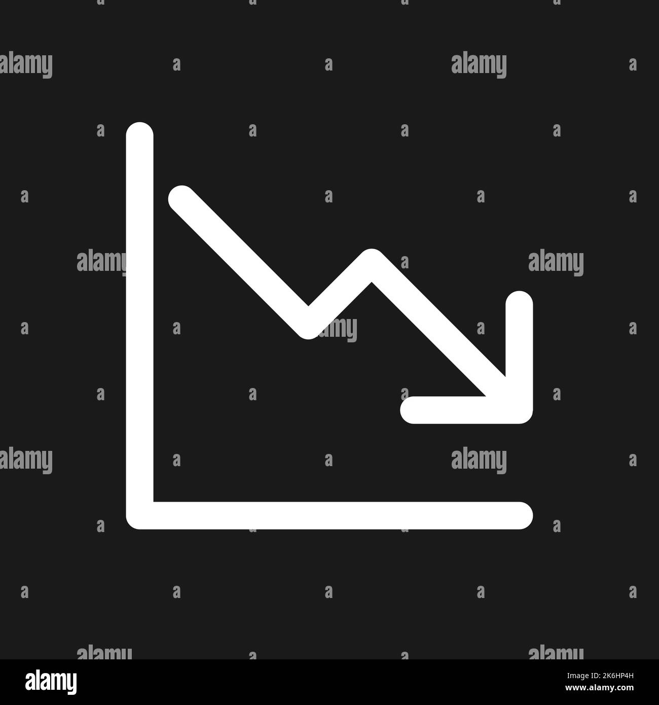 Diminution dark mode glyph ui icon Stock Vector