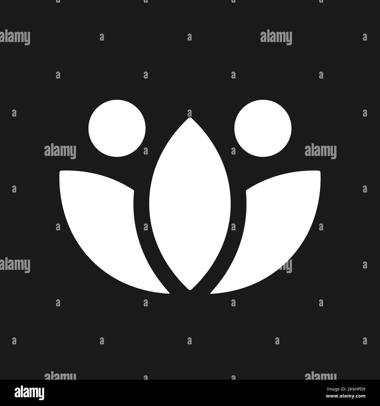Lotus dark mode glyph ui icon Stock Vector Image & Art - Alamy
