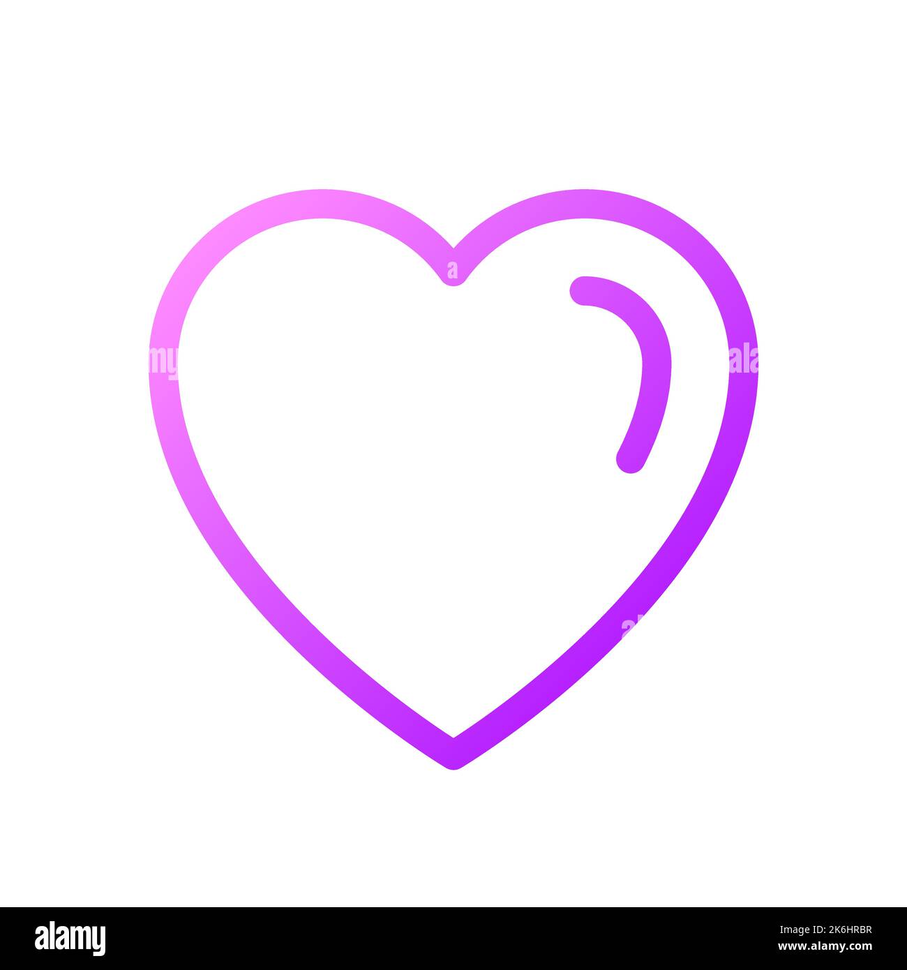 Heart pixel perfect gradient linear ui icon Stock Vector