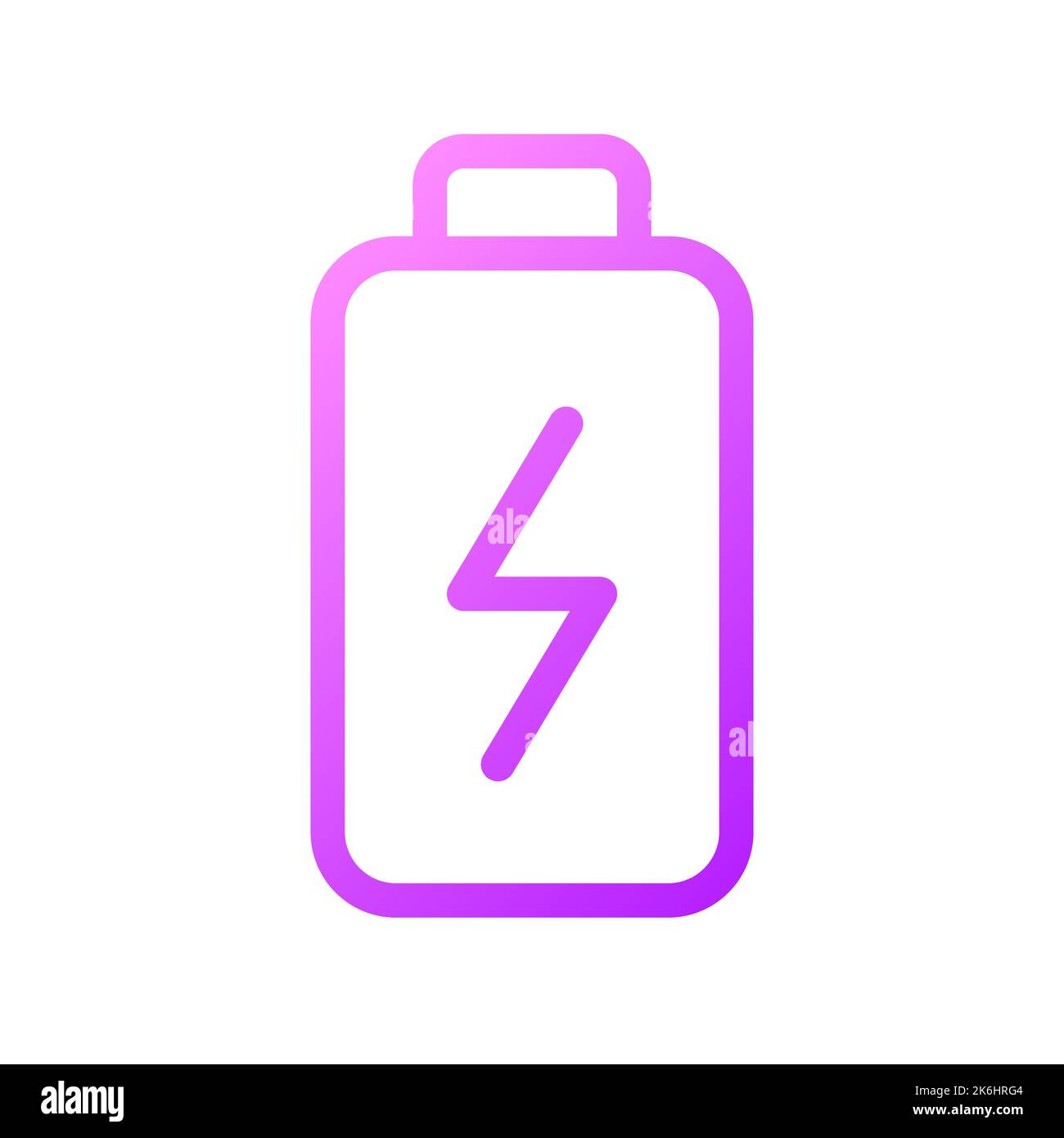 Battery pixel perfect gradient linear ui icon Stock Vector