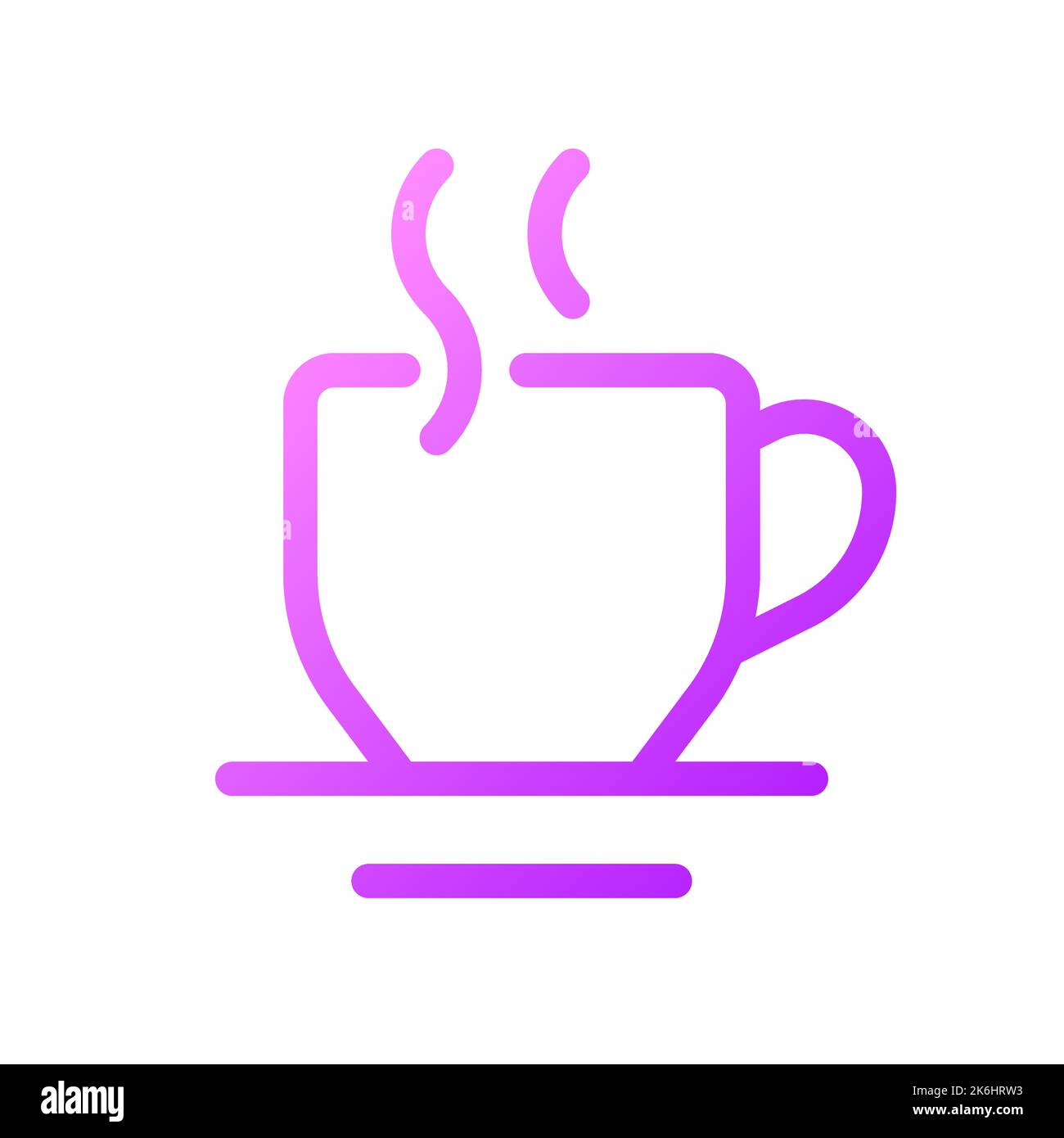 Hot beverage pixel perfect gradient linear ui icon Stock Vector