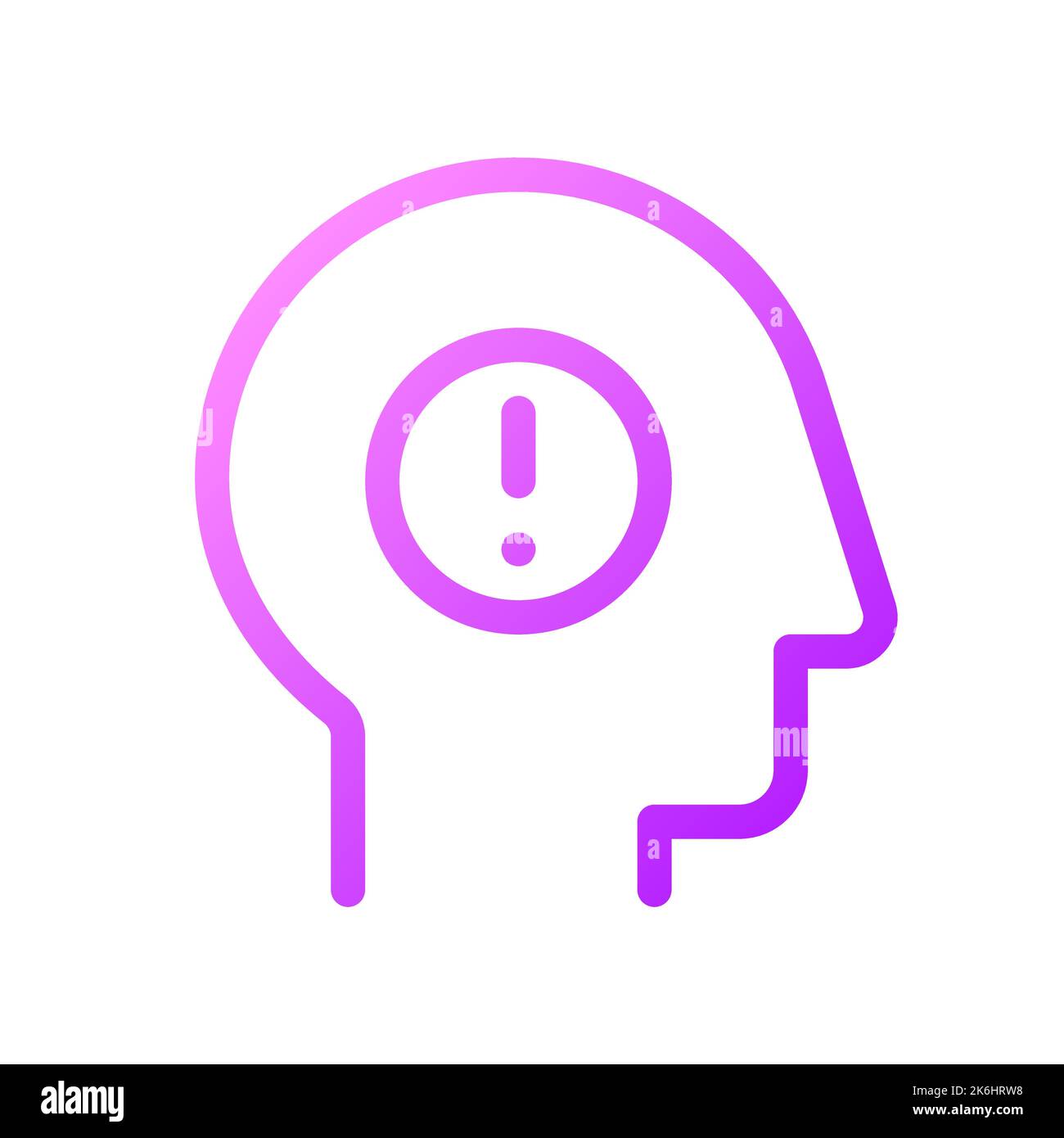 Mental health issues pixel perfect gradient linear ui icon Stock Vector