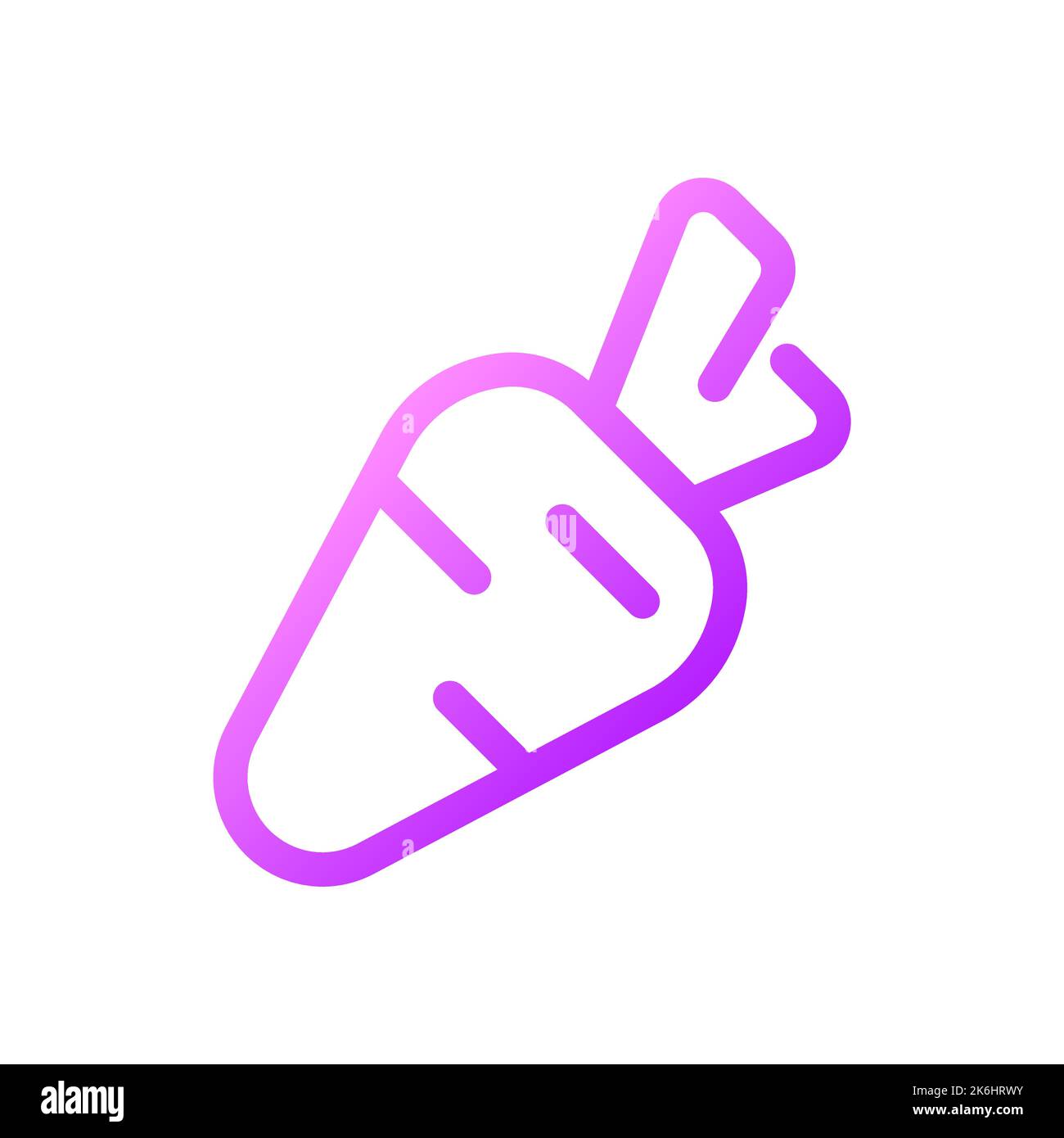 Carrot pixel perfect gradient linear ui icon Stock Vector