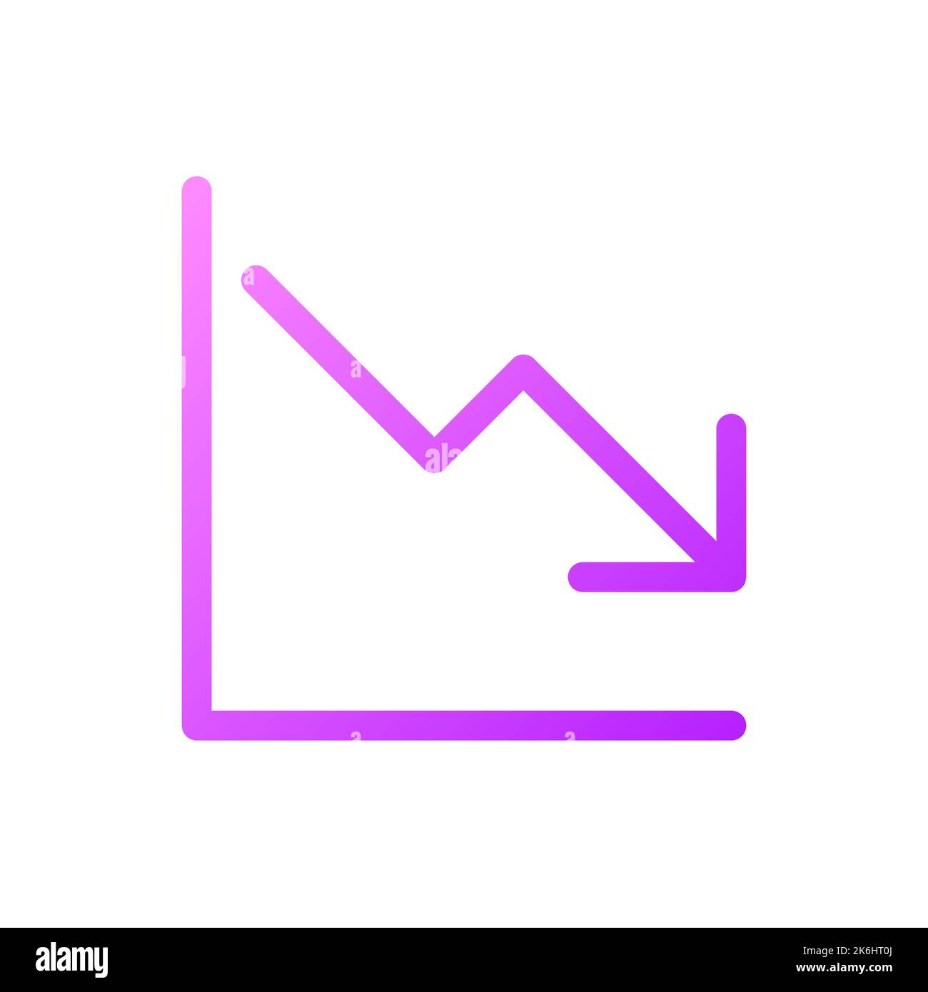 Diminution pixel perfect gradient linear ui icon Stock Vector