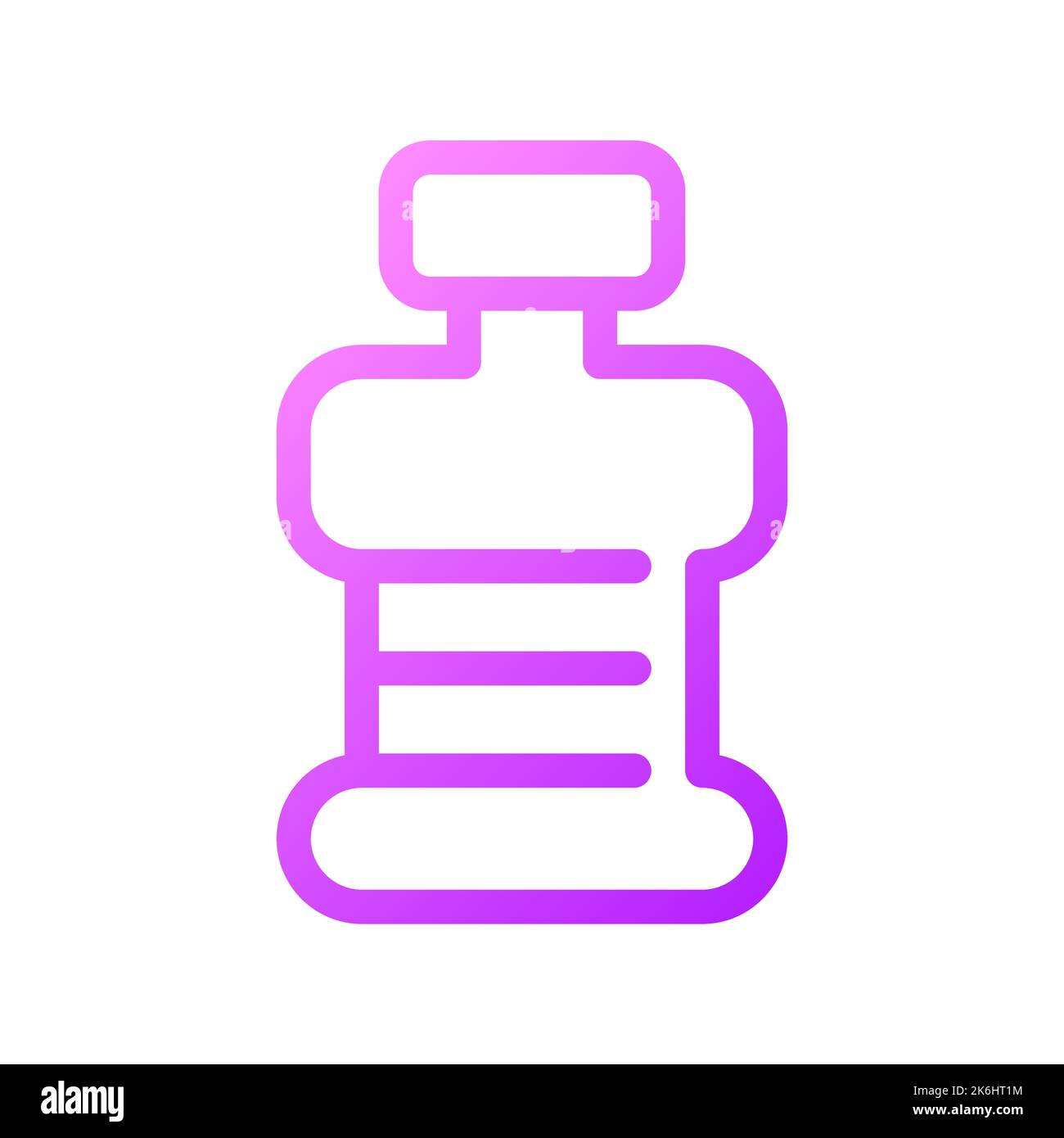Fitness bottle pixel perfect gradient linear ui icon Stock Vector