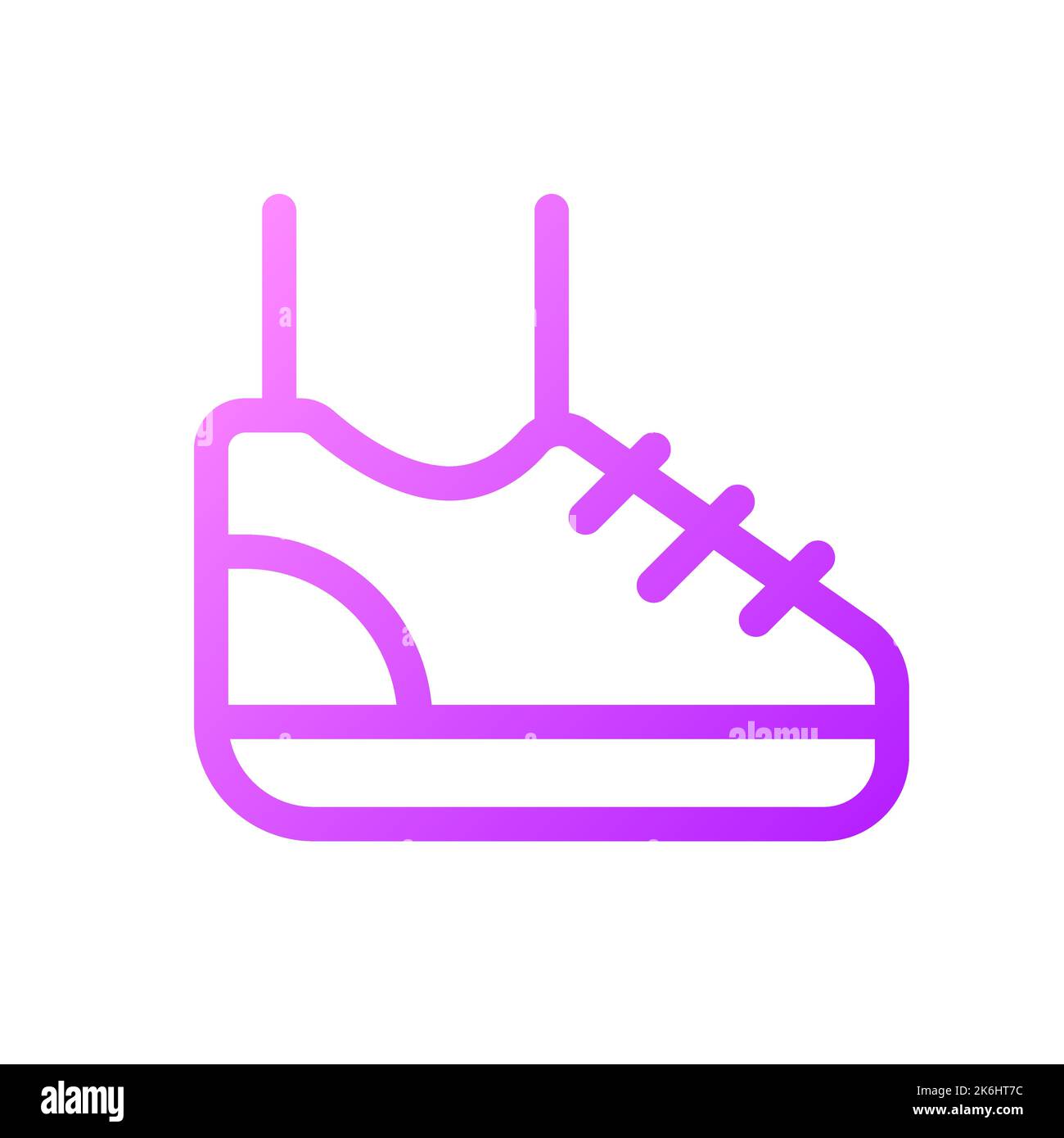 Sneaker pixel perfect gradient linear ui icon Stock Vector