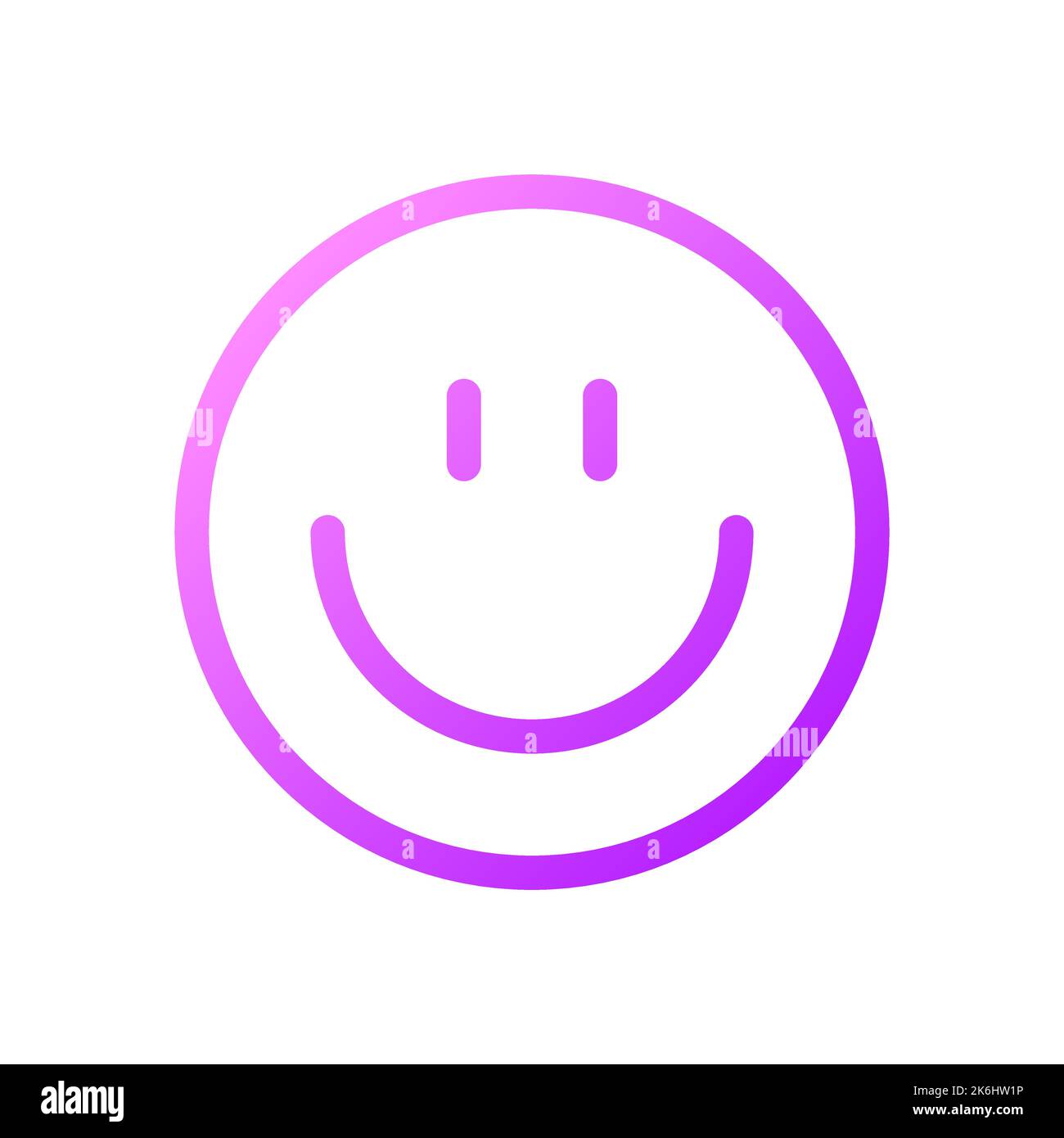 Smiling emoji pixel perfect gradient linear ui icon Stock Vector
